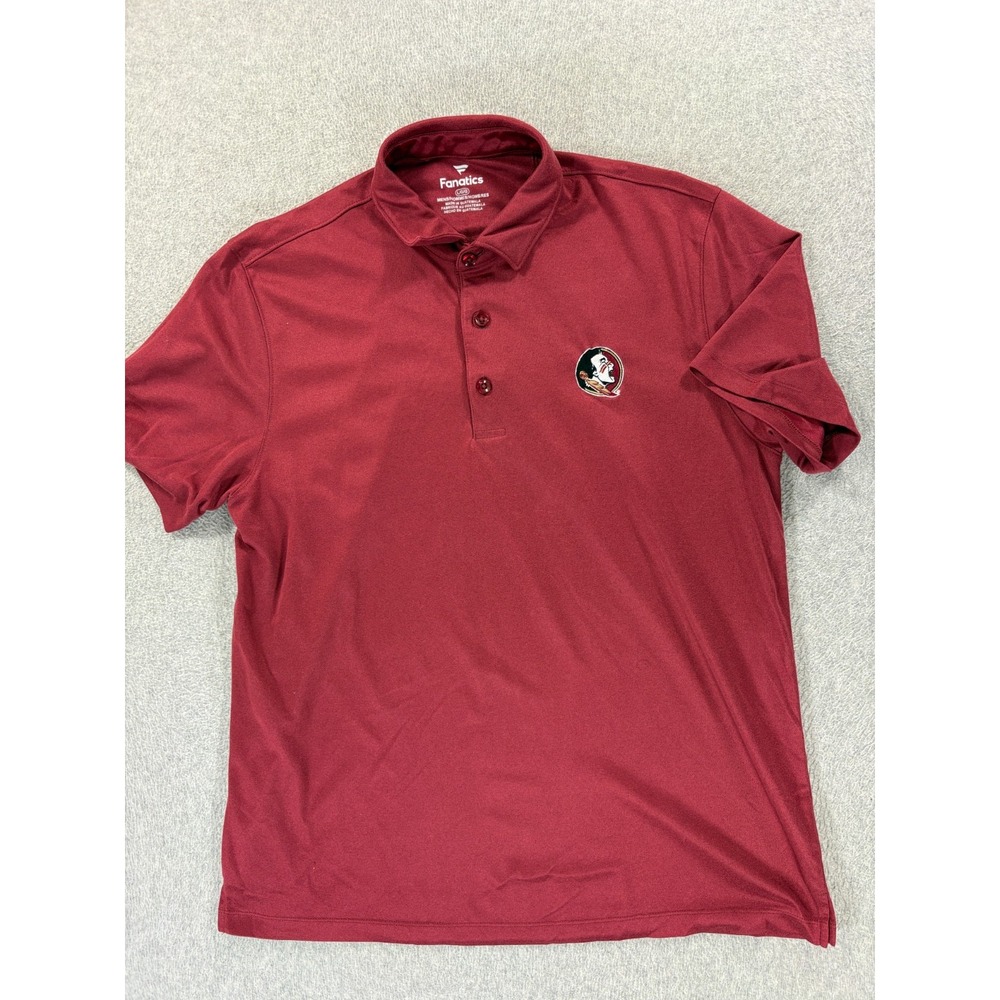 Florida State Seminoles Stitched Logo S/S Campus Polo Shirt (Men's Large) Maroon
